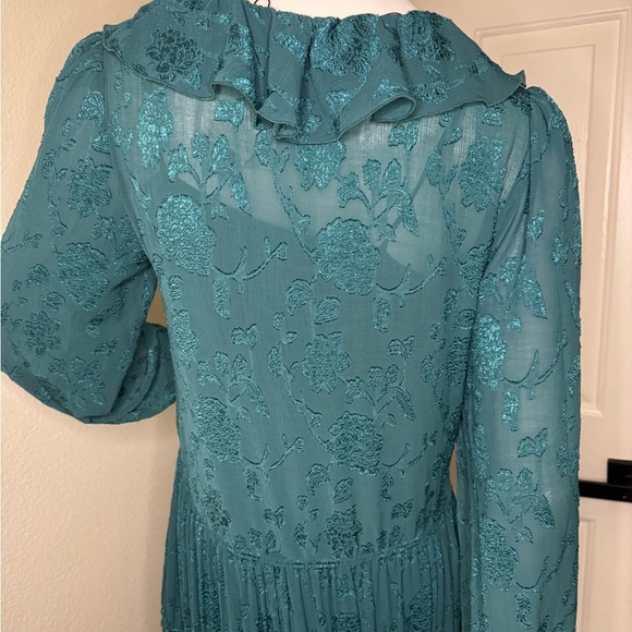 Zara Elegant Teal Maxi Dress Size XS.  #55 - Picture 12 of 15